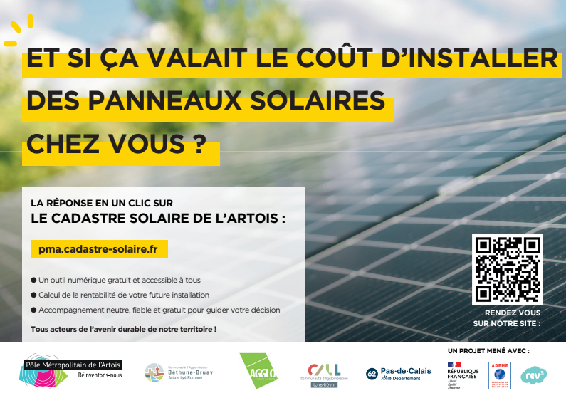 Cadastre solaire pole metropolitain de l'artois